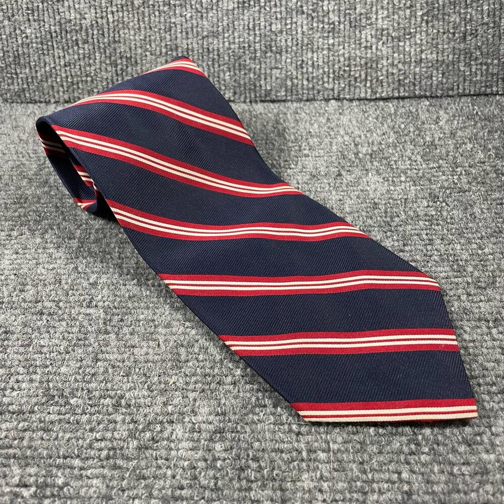 Wembley Neck Tie 3.5" X 52" Blue/Red Striped Formal Polyester
